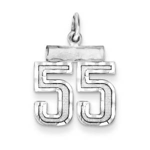 55th Birthday Silver Charm actual image