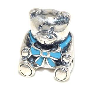 Cute Teddy Bear Charm For Pandora Bracelets actual image