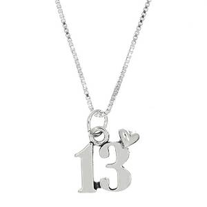 Number 13 With Teen Heart Pandora Charm actual image