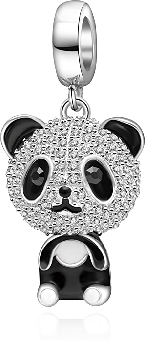Panda Bear Pandora Glass Charm actual image