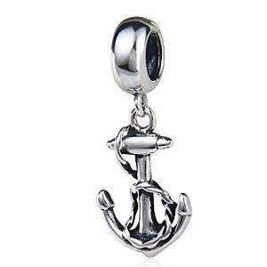 Pandora Anchor and Rope Silver Nautical Bead actual image
