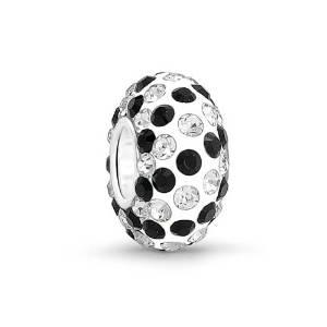 Pandora Black and White Crystals Charm actual image