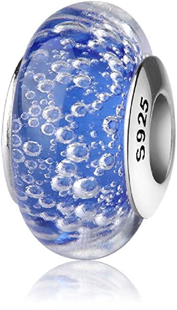 Pandora Blue Bubble Murano Glass Charm