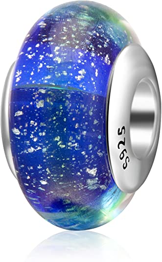 Pandora Bubble Sapphire Blue Glass Charm actual image