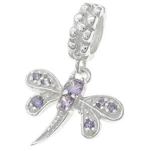 Pandora Clear Crystal Dragonfly Charm actual image