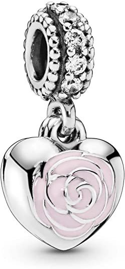 Pandora Clear Zirconia Dangle Heart Charm actual image
