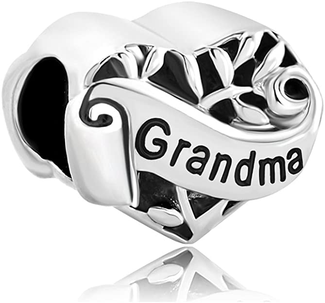 Pandora Colorful Grandma Heart Photo Charm actual image