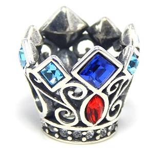 Pandora Cute Queen Crown With Crystal Charm actual image