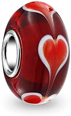 Pandora Endless Love Red Enamel Hearts Charm actual image