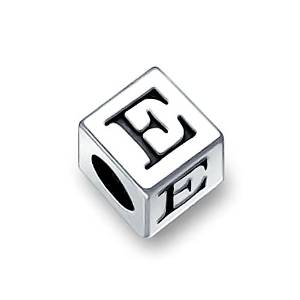 Pandora Engraved Letter E on Dice Charm actual image