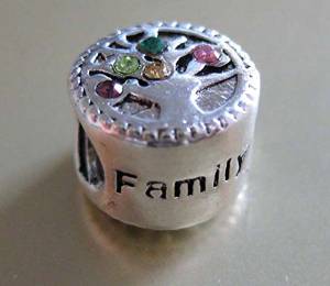 Pandora Family Tree of Love Charm With CZ Crystals actual image