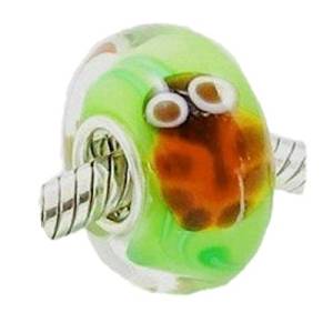 Pandora Glass With Ladybug Charm actual image