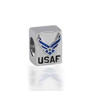 Pandora Gold Plated Phrase Seal Of The Us Air Force Photo Charm