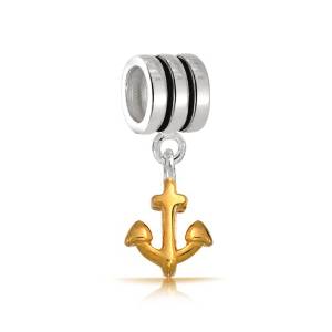Pandora Gold Plated Vermeil Anchor Charm actual image
