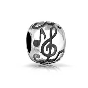 Pandora Hip Hop and G Clef Music Note Charm actual image