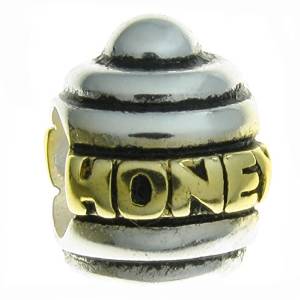 Pandora Honey Pot Two Tone 14K Gold Story Slide On Charm