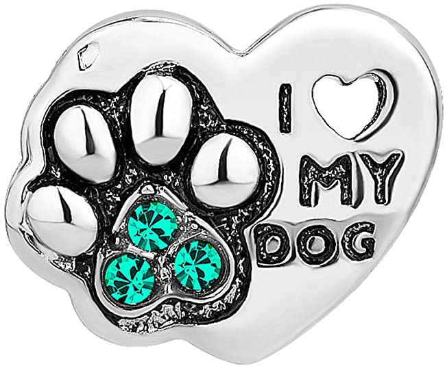 Pandora I Love My Dog Heart Bead Charm actual image