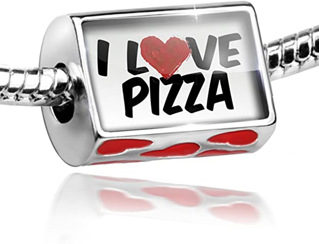 Pandora I Love Pizza Dangle Charm actual image