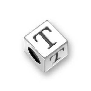 Pandora Letter T Dice Cube Charm actual image