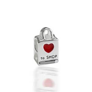 Pandora Love To Shop Handbag Heart Charm actual image