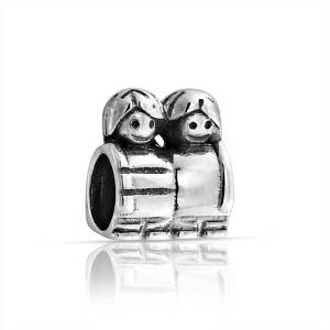 Pandora Mom and Daughter Together Love Charm actual image