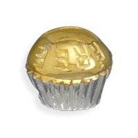 Pandora Muffin Story Slide On 14K Gold Plate Charm actual image