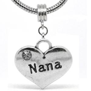 Pandora Nana Heart With Crystal Charm actual image