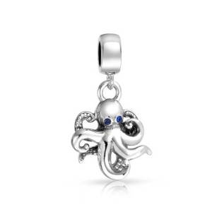 Pandora Octopus Crown Crystal Charm actual image