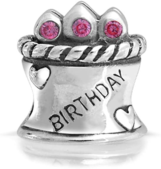 Pandora Pink Strawberry Birthday Cake Charm actual image