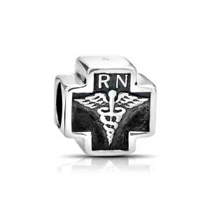 Pandora RN Nurse Cross Charm actual image