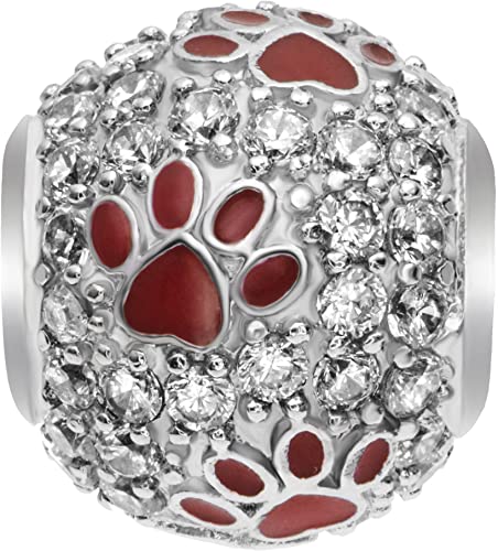 Pandora Red Enamel Heart Puppy Love Dog Charm
