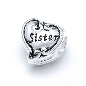 Pandora SISTERS With Heart Bead actual image