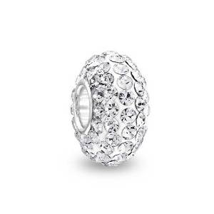 Pandora Shamballa White Swarovski Crystal Charm actual image