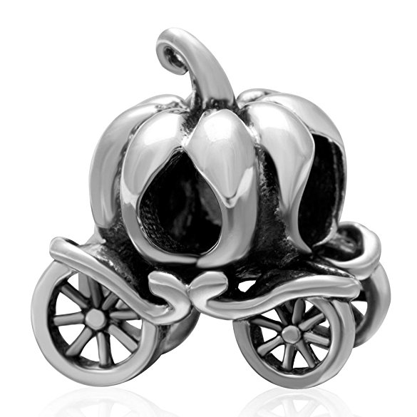Pandora Silver Cinderella Pumpkin Carriage Charm actual image