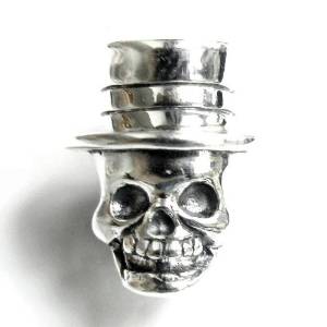 Pandora Skull With Hat Charm actual image