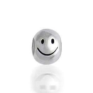 Pandora Smiley Face Silver Charm actual image