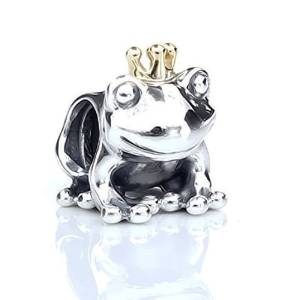 Pandora Smiling Prince Frog With Crown Charm actual image