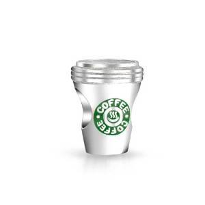 Pandora Starbuck Coffee Logo Heart Charm actual image