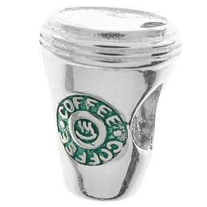 Pandora Starbuck Coffee Logo Photo Peace Symbol Charm actual image