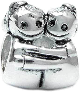 Pandora Twin Sisters Faces Charm actual image