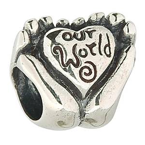 Pandora World in Hands Charm actual image