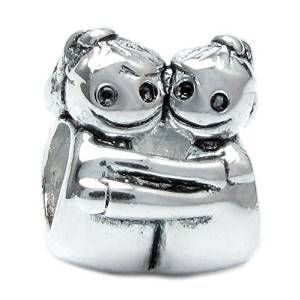 Two Happy Sisters Pandora Charm actual image